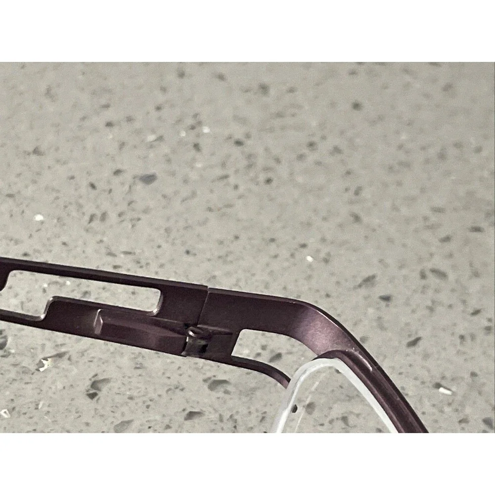 CEN ADP016 Eyeglasses 48-17-130 FRAMES ONLY BLK CEN Half Rim Purple bronze